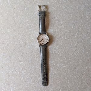 DKNY leather and stainless steel watch